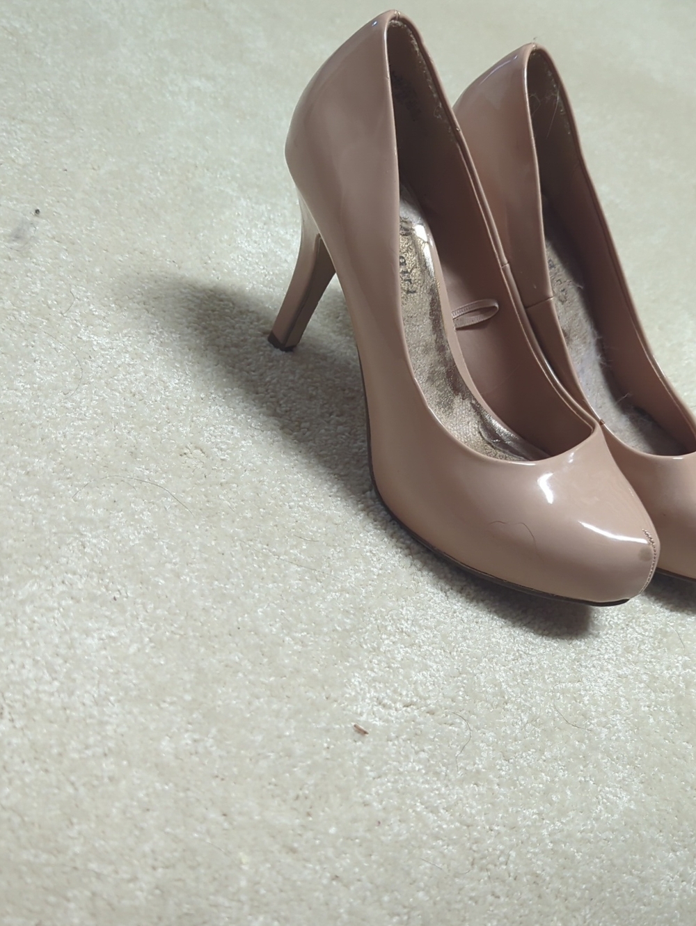 Steve Madden Patent Blush Nude High Heel Pumps